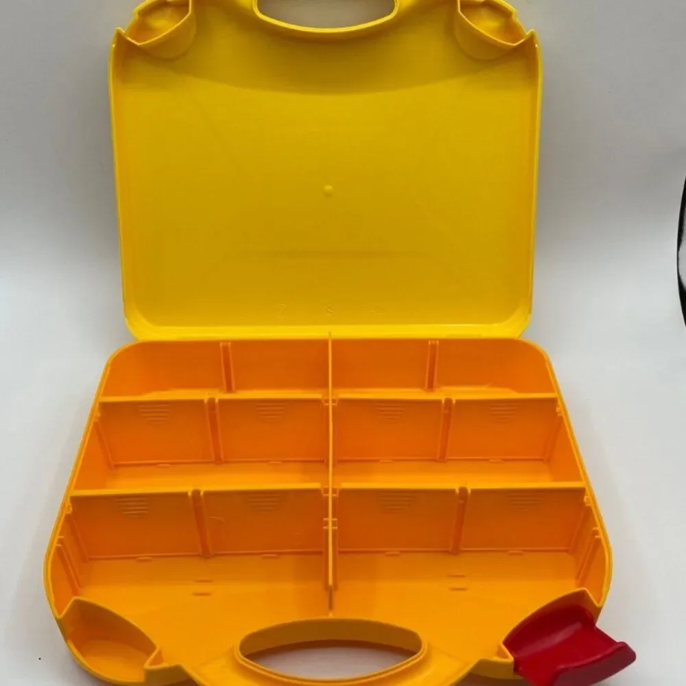 Lego Carrying Case Organizer Storage Container Yellow 11" X 10" - Picture 2 of 5